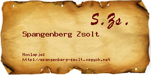 Spangenberg Zsolt névjegykártya
